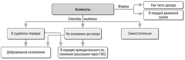 Алименты на ребенка - формы и способы выплаты